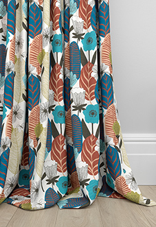 Blooma, Chocolate - Made to Measure Curtains